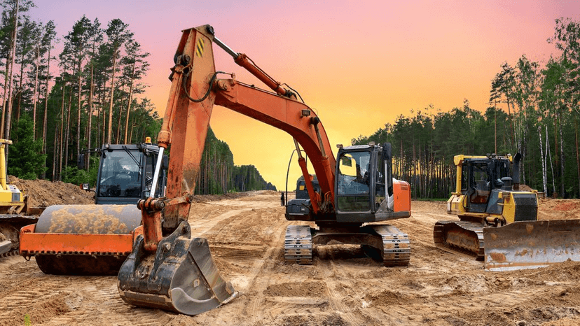 Bulldozer construction equipment